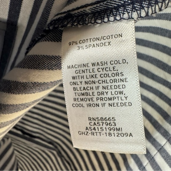 1901 Blue White Striped Cotton Yacht Boating Golf Club Dress Womens Size 2 - Picture 4 of 7